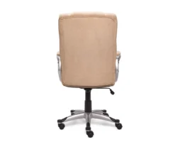 Fawn Tan Linen Executive Office Chair -Living Room Furniture Store 810513549 7
