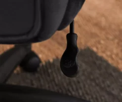 Hannah Charcoal Gray Microfiber Office Chair -Living Room Furniture Store 810513553 7