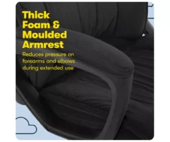 Hannah Charcoal Gray Microfiber Office Chair -Living Room Furniture Store 810513553 A0 7