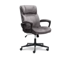 Gray & Black Executive Office Chair -Living Room Furniture Store 810513554 2