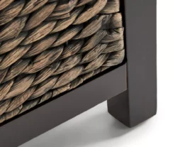 Rustic Black Wicker Storage Trunk -Living Room Furniture Store 810513555 10