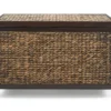 Rustic Black Wicker Storage Trunk -Living Room Furniture Store 810513555 11