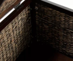 Rustic Black Wicker Storage Trunk -Living Room Furniture Store 810513555 8