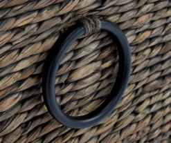 Rustic Black Wicker Storage Trunk -Living Room Furniture Store 810513555 9