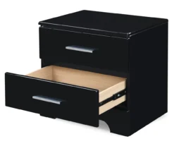 Black Hudson 2-Drawer Wood Nightstand -Living Room Furniture Store 810513557 6
