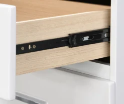 White Hudson 2-Drawer Wood Nightstand -Living Room Furniture Store 810513558 9