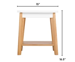 White Square Side Table -Living Room Furniture Store 810513568 3