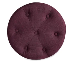 Penelope Eggplant Tufted Stool -Living Room Furniture Store 810513574 6