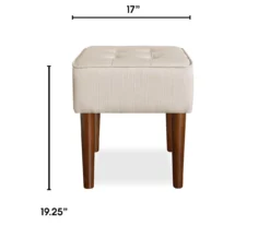 Aria Tufted Stool -Living Room Furniture Store 810513575 3