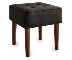 Aria Charcoal Grey Tufted Stool