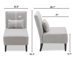 Serta Palisades Slipper Chair With Pillow -Living Room Furniture Store 810513584 5