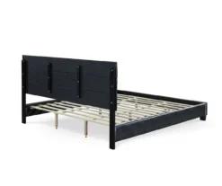 Black Channel Tufted King Upholstered Bed Frame 21 Black Channel Tufted King Upholstered Bed Frame -Living Room Furniture Store 810513588 13
