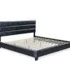 Black Channel Tufted King Upholstered Bed Frame -Living Room Furniture Store 810513588 3
