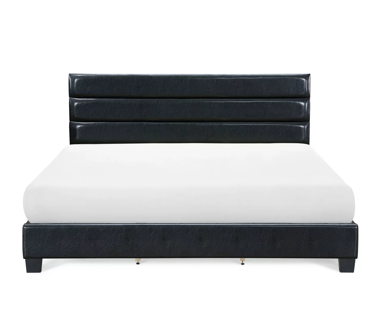 Black Channel Tufted King Upholstered Bed Frame 8 Black Channel Tufted King Upholstered Bed Frame - Image 6