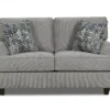 Canton Chenille Roll Arm Loveseat -Living Room Furniture Store 810516359