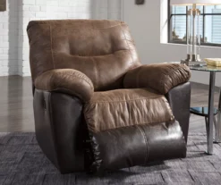 Follett Coffee Faux Leather Rocker Recliner 7 Follett Coffee Faux Leather Rocker Recliner -Living Room Furniture Store 810519692 3