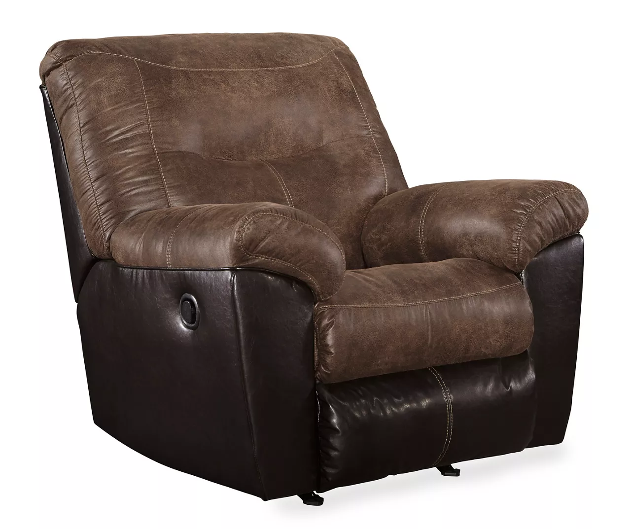 Follett Coffee Faux Leather Rocker Recliner 2 Follett Coffee Faux Leather Rocker Recliner
