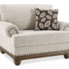 Harleson Wheat Nailhead Trim Chair And A Half -Living Room Furniture Store 810519750