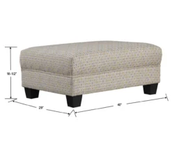 Rogers Vintage Gold Ottoman -Living Room Furniture Store 810519886 2