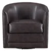 Willow River Hammond Faux Leather Swivel Accent Chair -Living Room Furniture Store 810519938 1