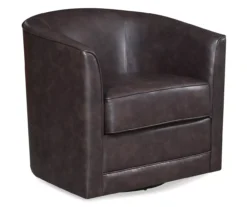 Willow River Hammond Faux Leather Swivel Accent Chair -Living Room Furniture Store 810519938 2