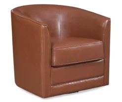 Willow River Hammond Faux Leather Swivel Accent Chair -Living Room Furniture Store 810519939 2