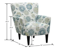 Middleton Cascade Teal Accent Chair -Living Room Furniture Store 810519948 5