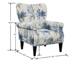 Willow River Lincoln Floral Accent Chair -Living Room Furniture Store 810519970 4