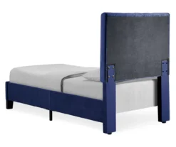 Decatur Navy Twin Upholstered Bed -Living Room Furniture Store 810519977 10