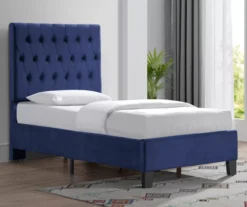 Decatur Navy Twin Upholstered Bed -Living Room Furniture Store 810519977 11