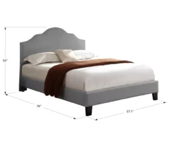 Lombard Light Gray Full Upholstered Bed -Living Room Furniture Store 810519982 6