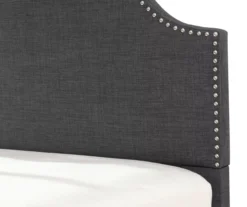 Lombard Charcoal Gray California King Upholstered Bed -Living Room Furniture Store 810519986 3