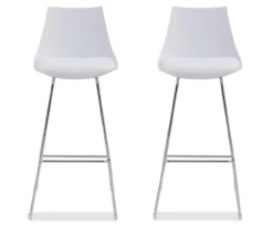 30" Thomas White Bar Stools, 2-Pack -Living Room Furniture Store 810520066 4