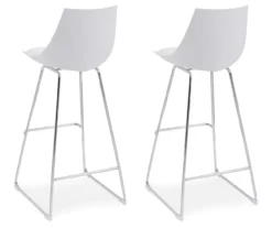 30" Thomas White Bar Stools, 2-Pack -Living Room Furniture Store 810520066 7