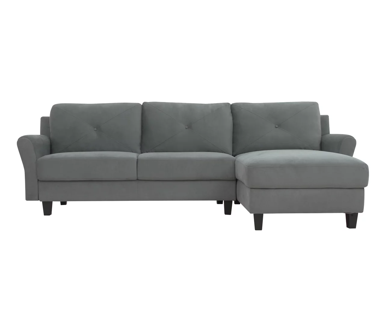 Hayward Gray Rolled Arm Sectional 3 Hayward Gray Rolled Arm Sectional