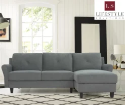 Hayward Gray Rolled Arm Sectional 23 Hayward Gray Rolled Arm Sectional -Living Room Furniture Store 810524579 10