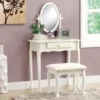 Antique White 2-Piece Mirror Vanity Set 1 Antique White 2-Piece Mirror Vanity Set -Living Room Furniture Store 810527351 1