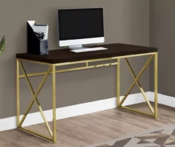 Monarch Metal Computer Desk -Living Room Furniture Store 810527353 1