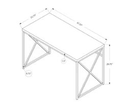 Monarch Metal Computer Desk -Living Room Furniture Store 810527355 5
