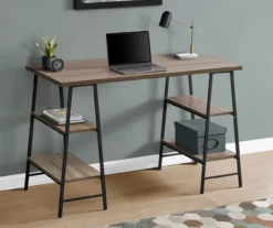Monarch Metal 3 Tier Computer Desk -Living Room Furniture Store 810527361 1