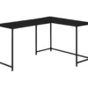 Black Metal L-Shaped Corner Desk -Living Room Furniture Store 810527369 2