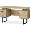 Natural Reclaimed Wood Look Reversible Computer Desk -Living Room Furniture Store 810533367 2