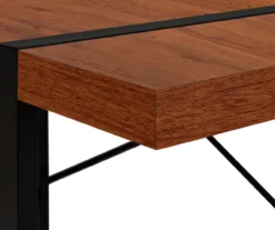 Cherry Wood Look Thick Panel Computer Desk -Living Room Furniture Store 810533369 7