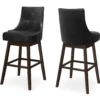Button Tufted Faux Leather Swivel Bar Stools, 2-Pack 2 Button Tufted Faux Leather Swivel Bar Stools, 2-Pack -Living Room Furniture Store 810533438 2