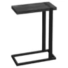 Black Reclaimed Wood Look C Side Table -Living Room Furniture Store 810533449 2
