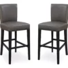 30" Black Faux Brushed Leather Bar Stools, 2-Pack -Living Room Furniture Store 810535738 10