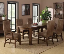 Rustic Pine & Dixie Almond Upholstered Dining Chairs, 2-Pack -Living Room Furniture Store 810535744 6