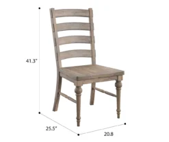 Sandstone Buff Ladderback Upholstered Dining Chairs, 2-Pack -Living Room Furniture Store 810535746 2