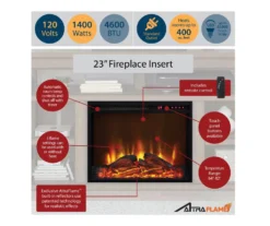 Flaxton Graphite Gray Electric Corner Fireplace Console -Living Room Furniture Store 810538183 4