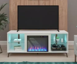 Newland White Electric Fireplace Console 10 Newland White Electric Fireplace Console -Living Room Furniture Store 810538184 1